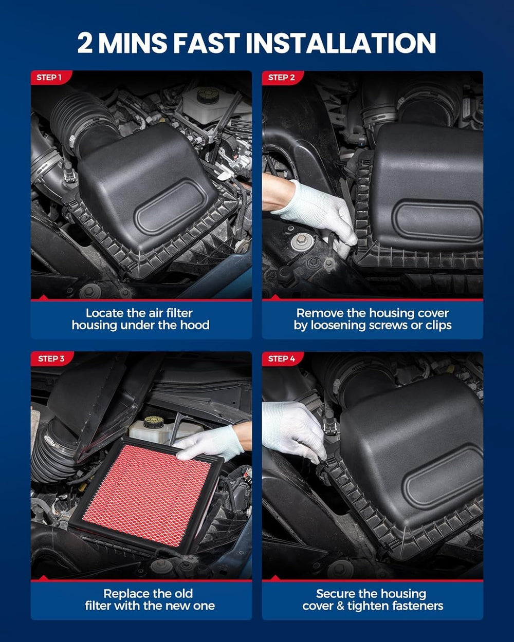 KAX CA9492 installed in engine bay demonstrating easy replacement