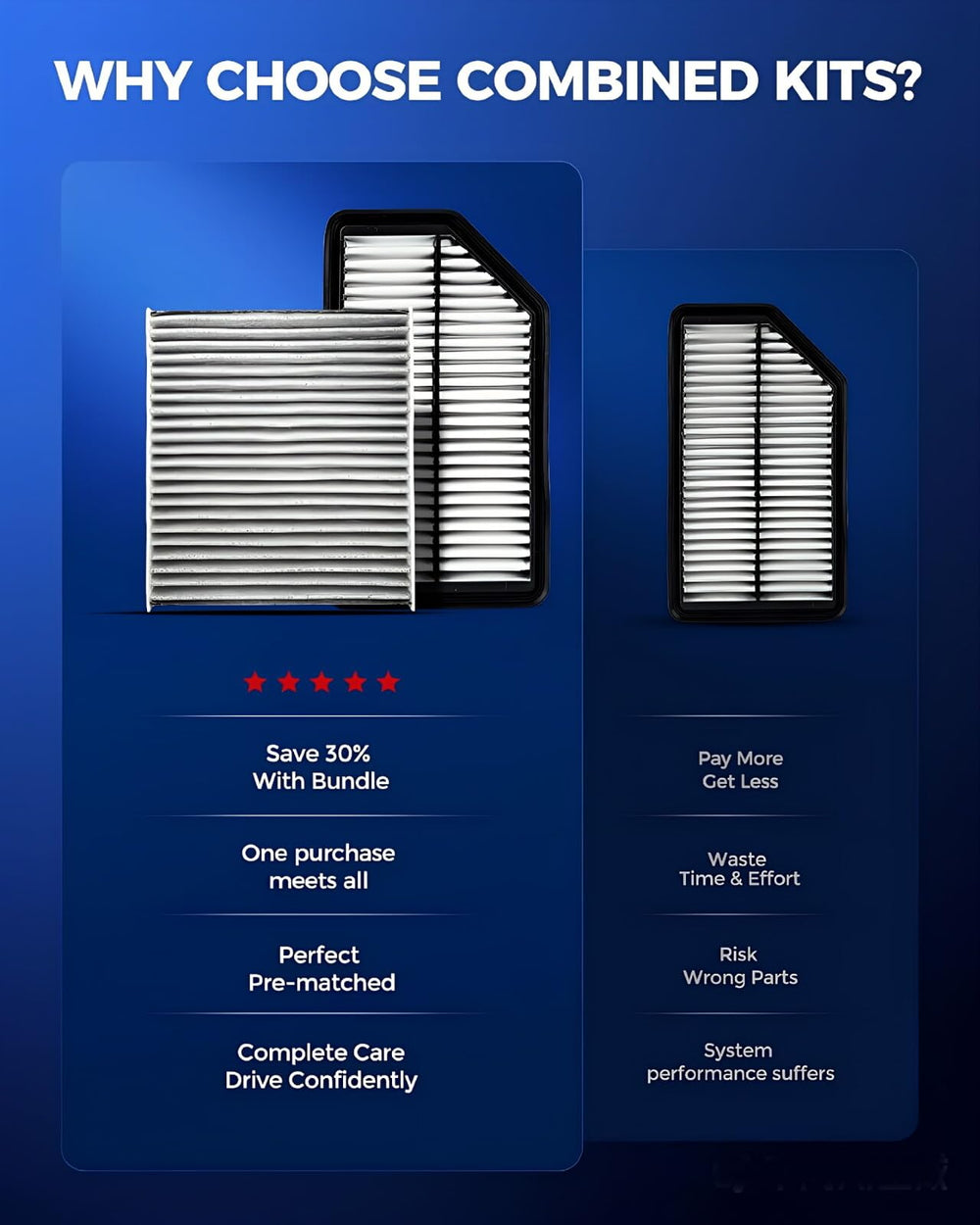 KAX cabin air filter front packaging highlighting odor control and freshness