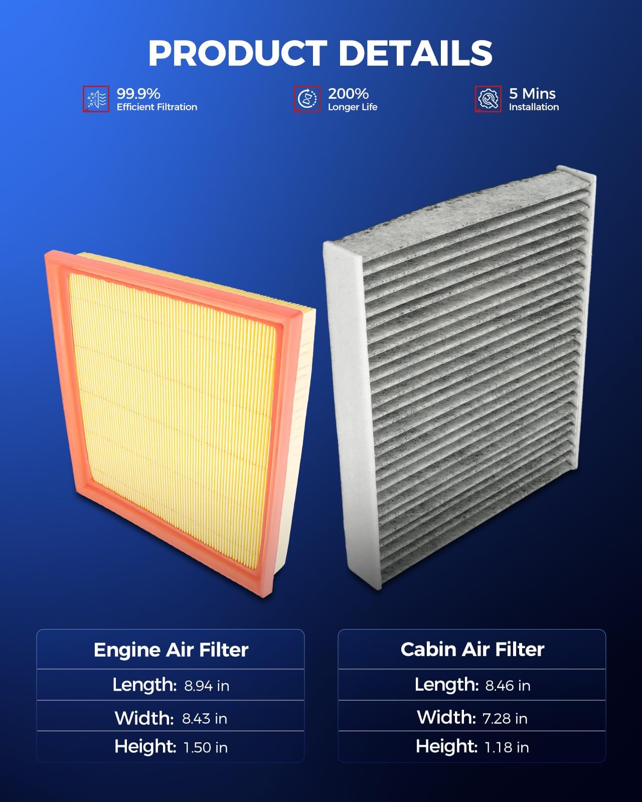 KAX cabin filter charcoal layer detail reducing odors inside cabin