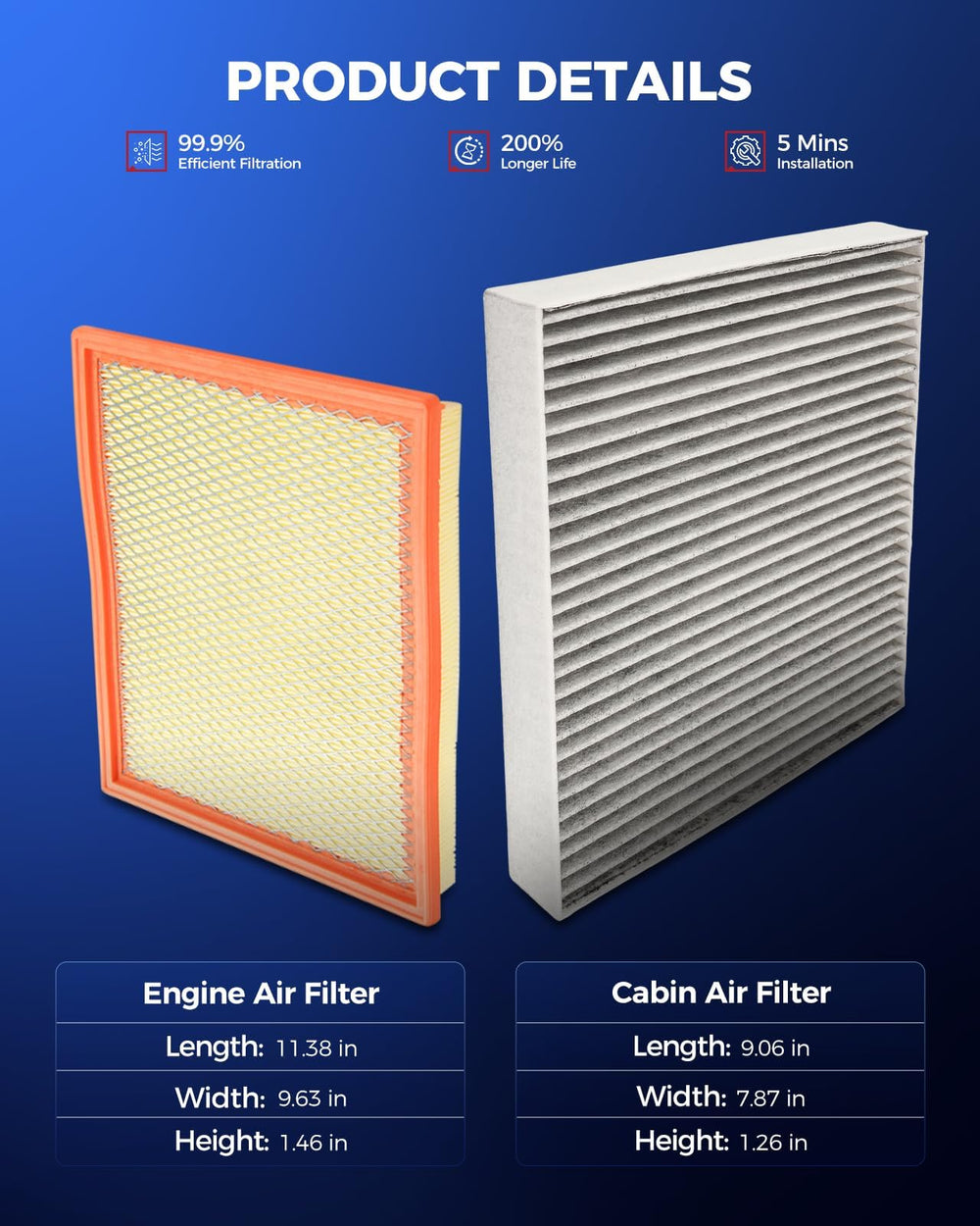 KAX cabin filter charcoal layer detail reducing odors