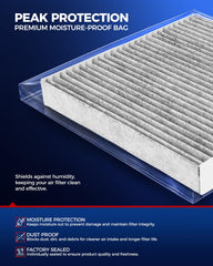 KAX activated carbon layer detail absorbing odors and gases