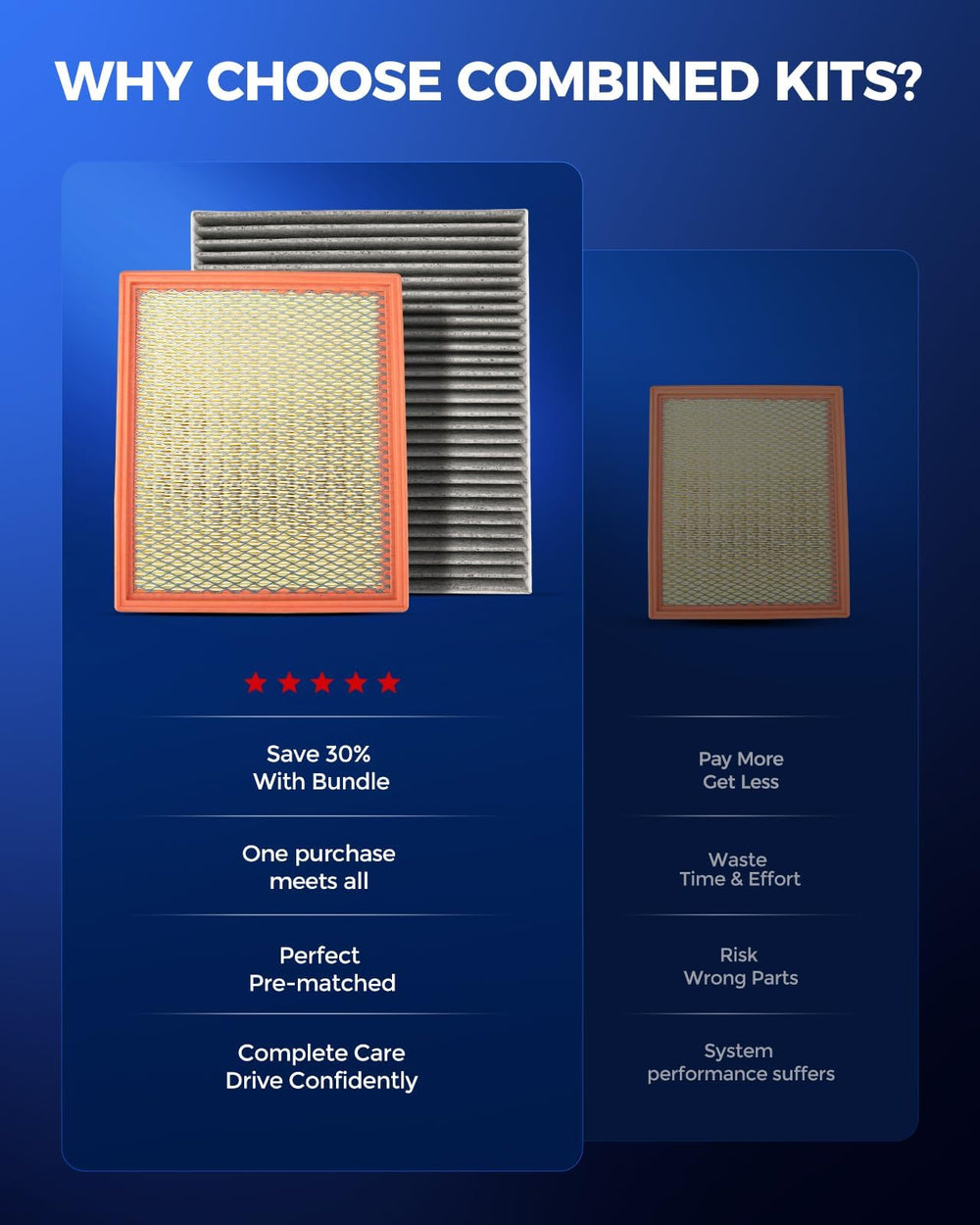 KAX engine filter close-up showing pleated media for protection