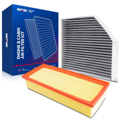 KAX front packaging kit for Audi showing both filters and boxed convenience