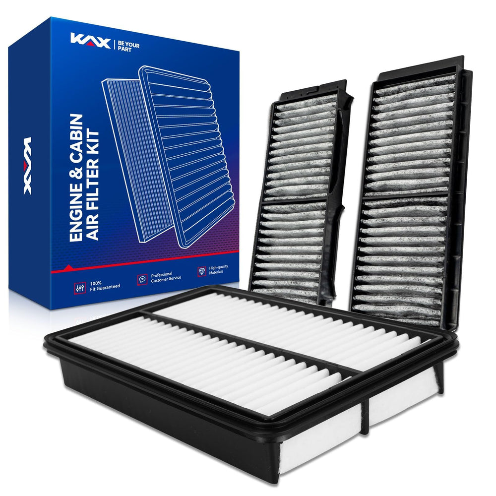 KAX front packaging showing both engine and cabin filters for fast replacement
