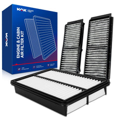 KAX front packaging showing both engine and cabin filters for fast replacement