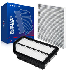 KAX front packaging showing both engine and cabin filters, clear kit benefit