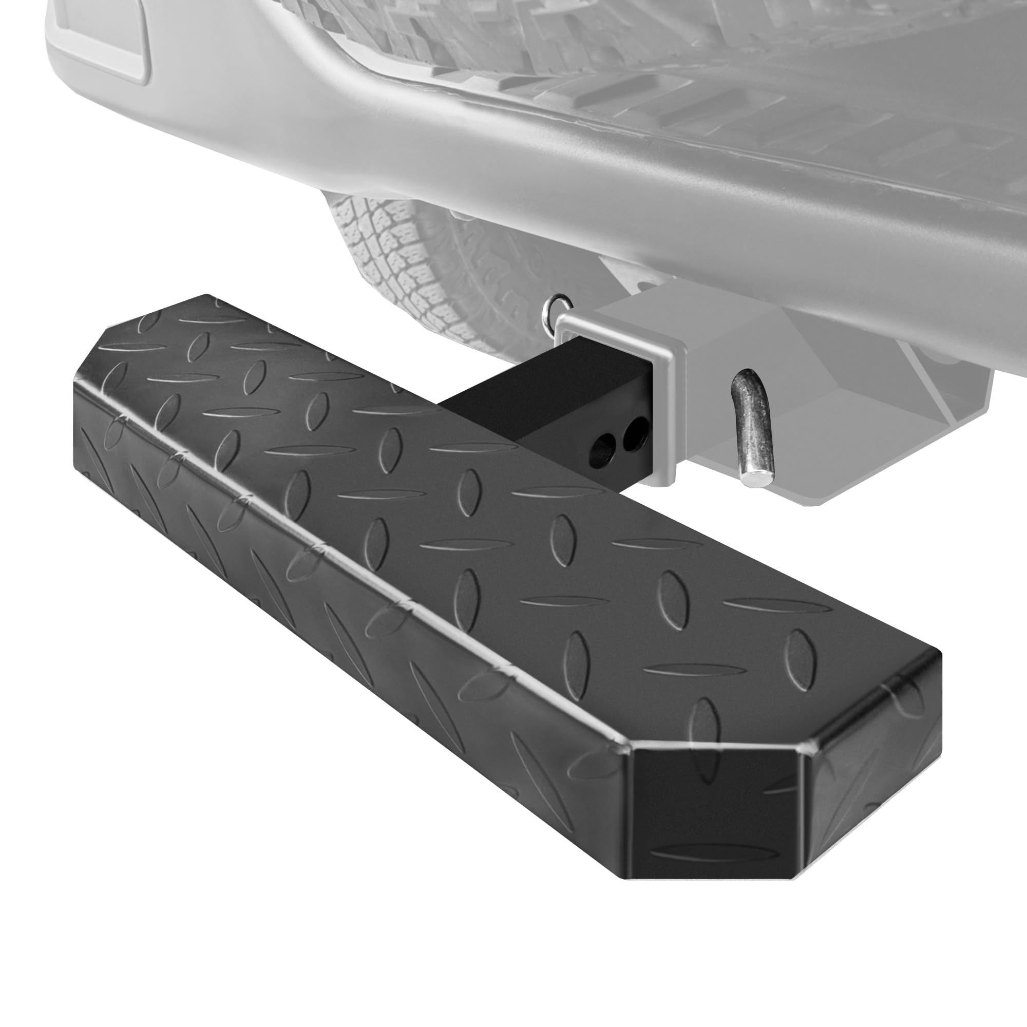 KAYCENTOP front view showing sturdy bumper step and secure platform benefit