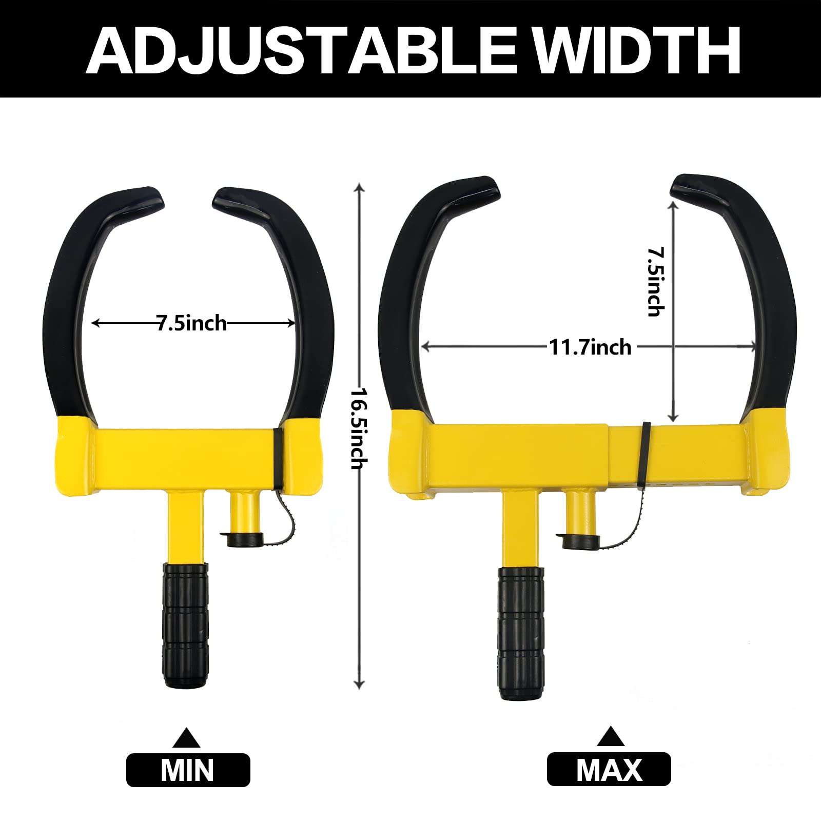 KAYCENTOP size comparison with ruler showing adjustable fit range