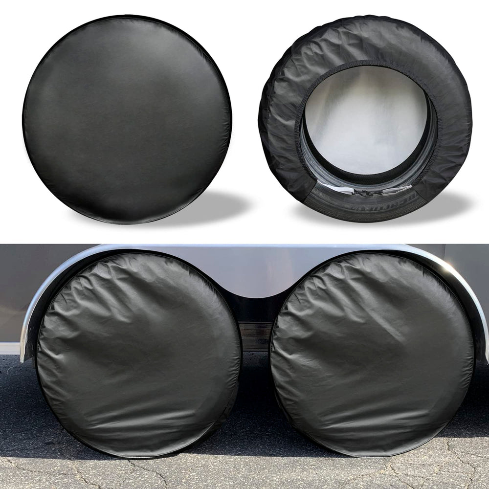 kayme front-facing packaged covers showing neat set and benefit of full wheel protection
