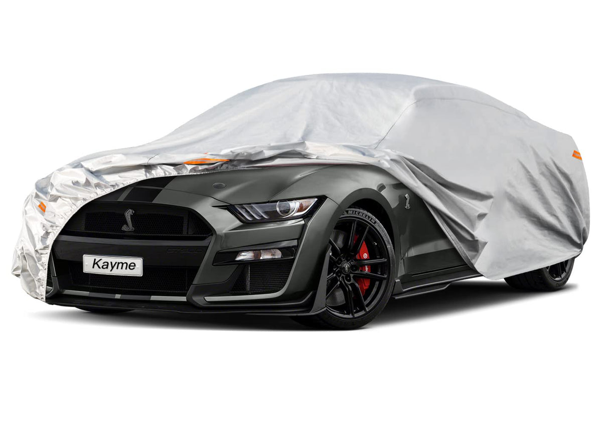 kayme front view on Mustang showing full coverage and protection