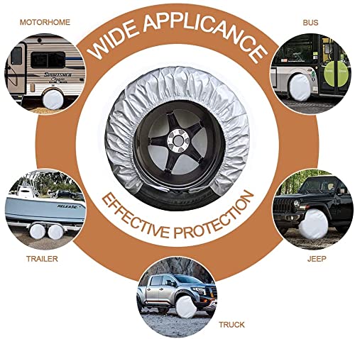 kayme lifestyle campsite scene showing covered trailer tires protected outdoors