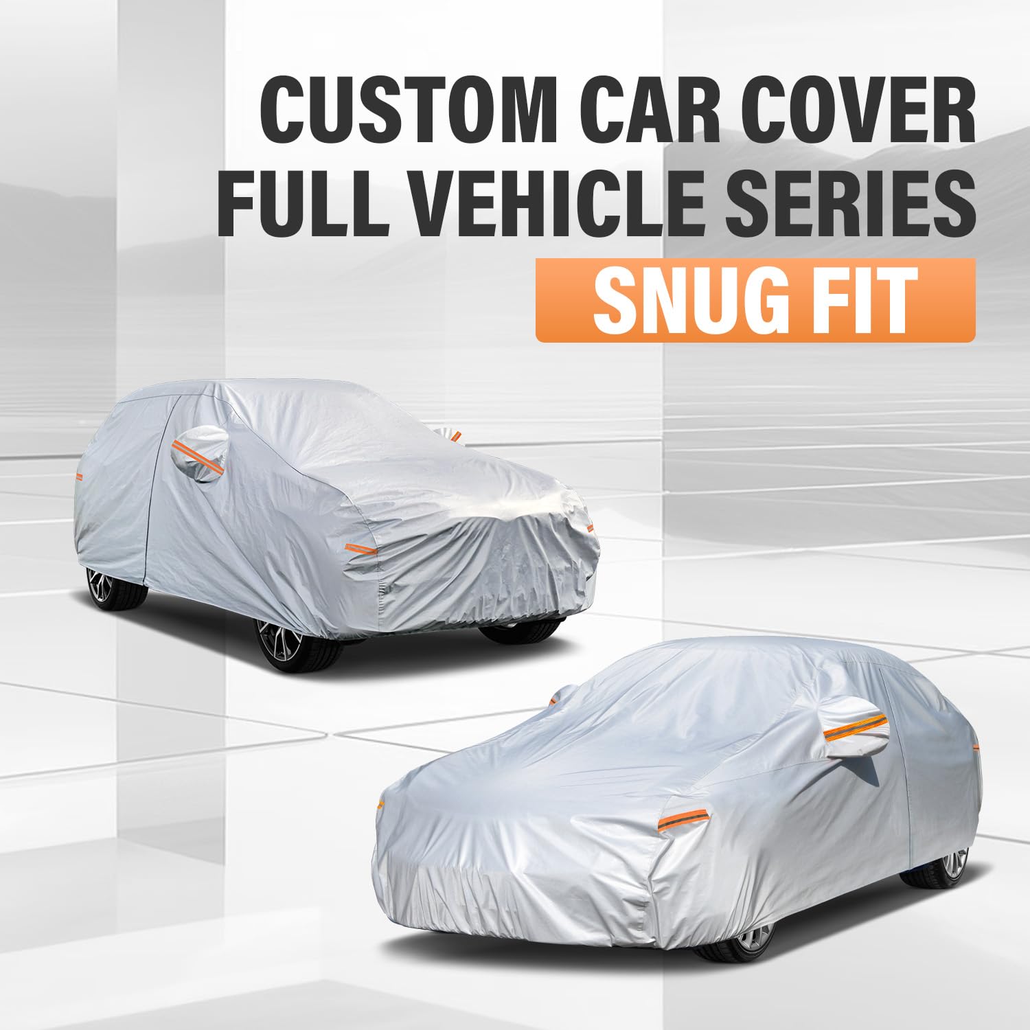 kayme cover on parked sedan demonstrating weatherproof daily use