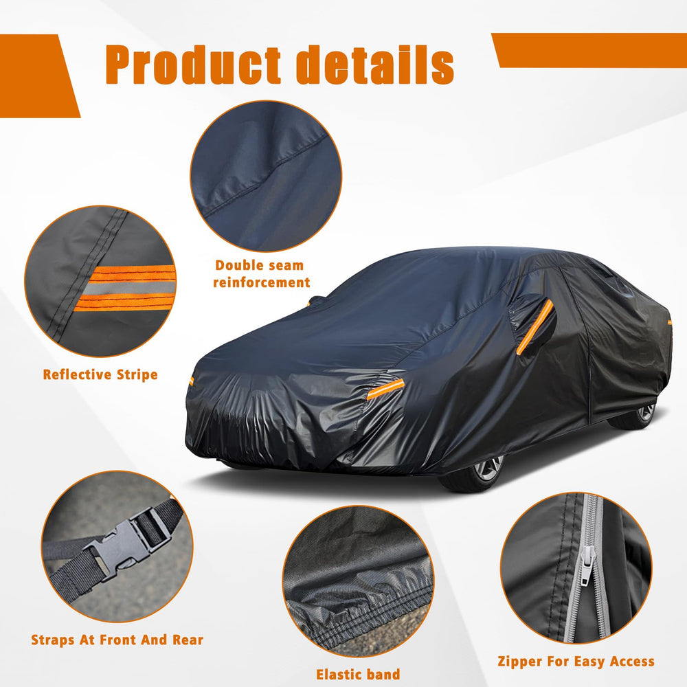 kayme wind straps and reflective strips securing cover and improving visibility