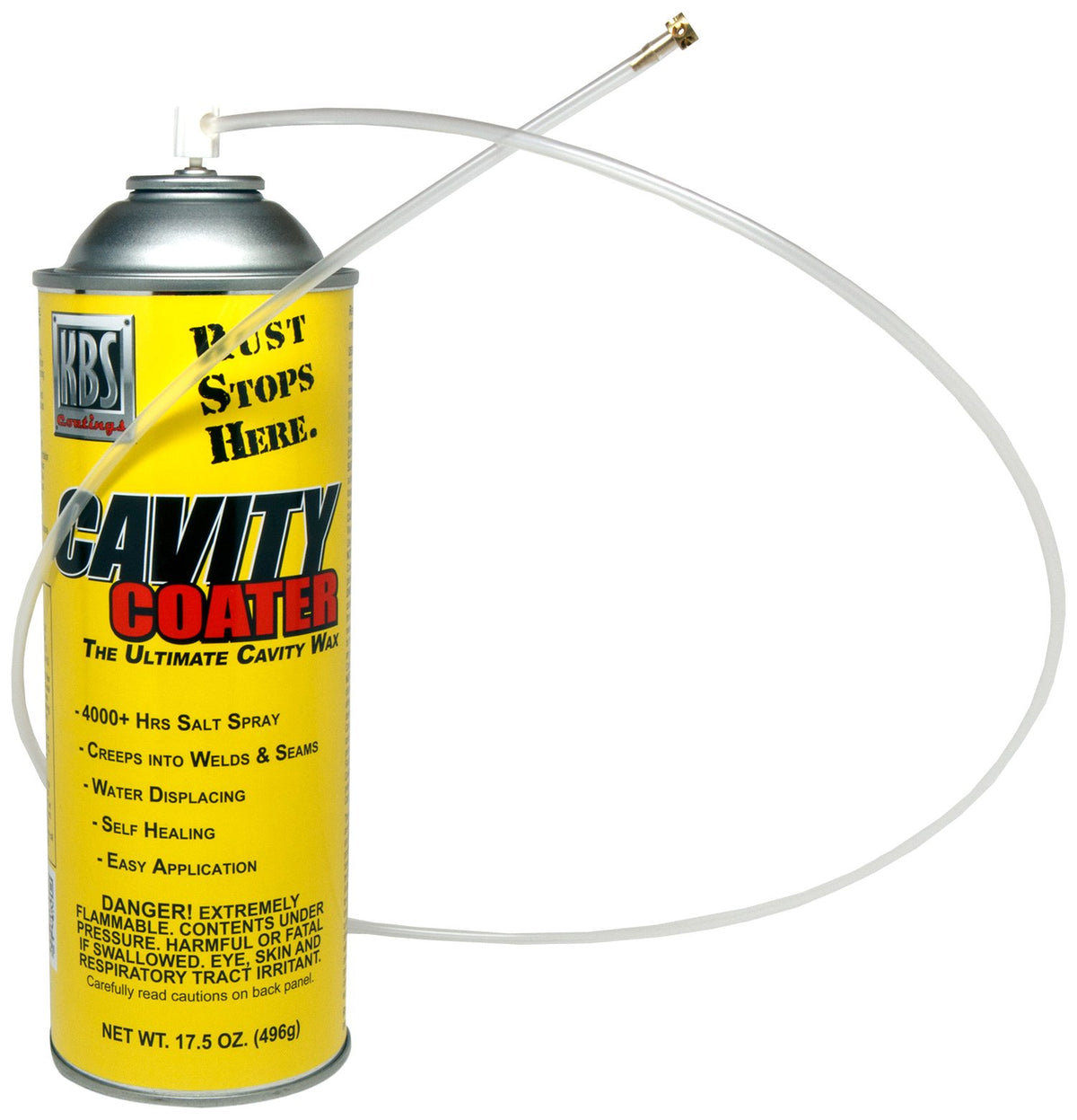 KBS Coatings front label showing product ID and coverage benefit