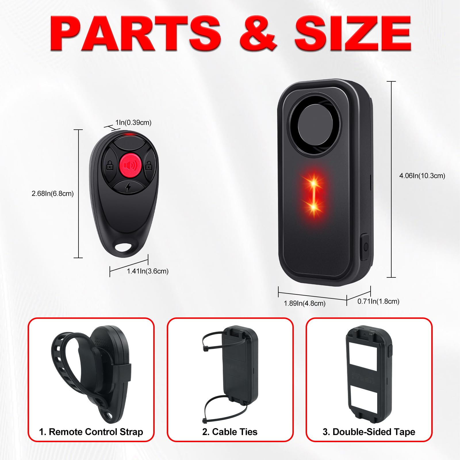 KCMYTONER on parked car at night with flashing light for visible deterrence
