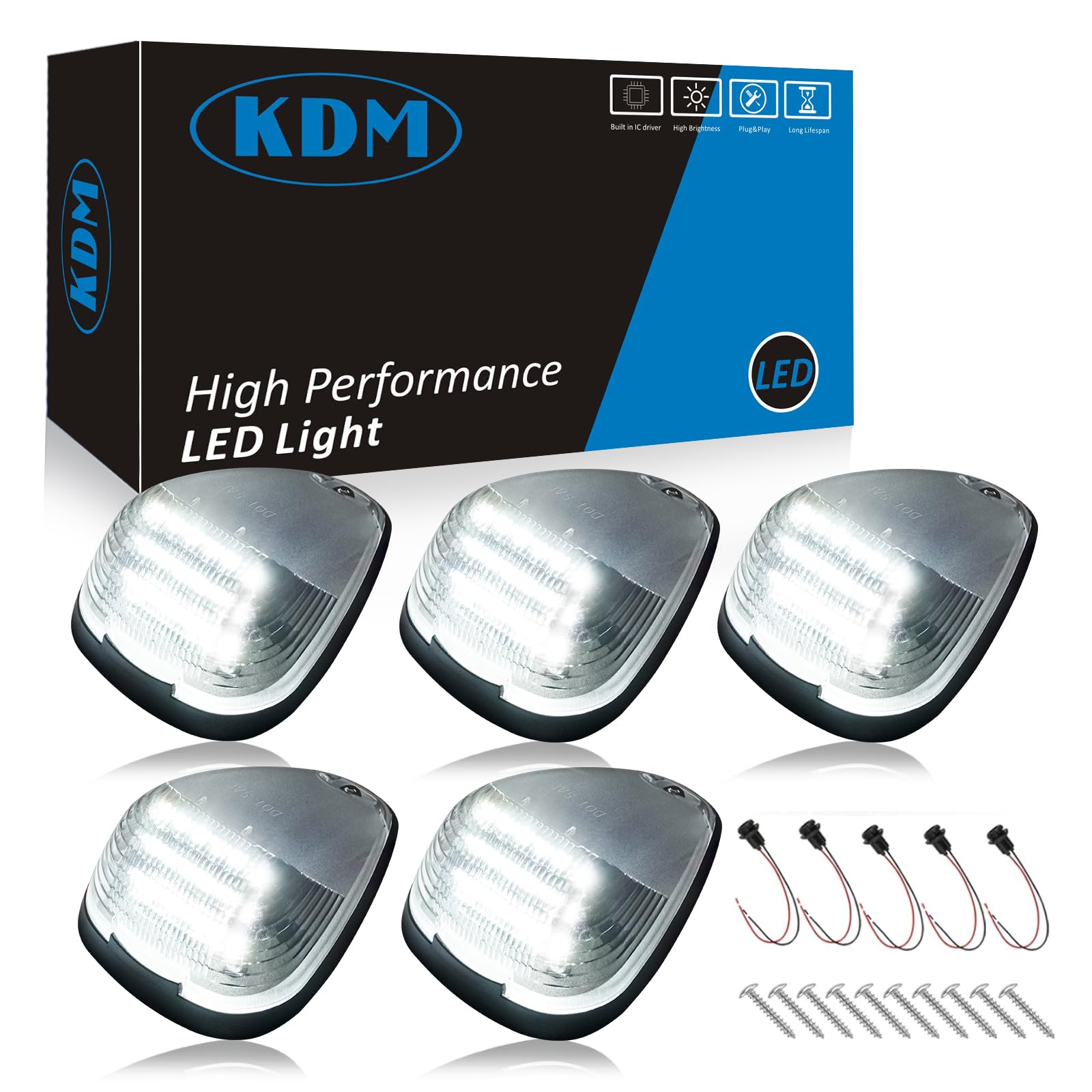 KDM front view of marker light showing clean fit and modern look