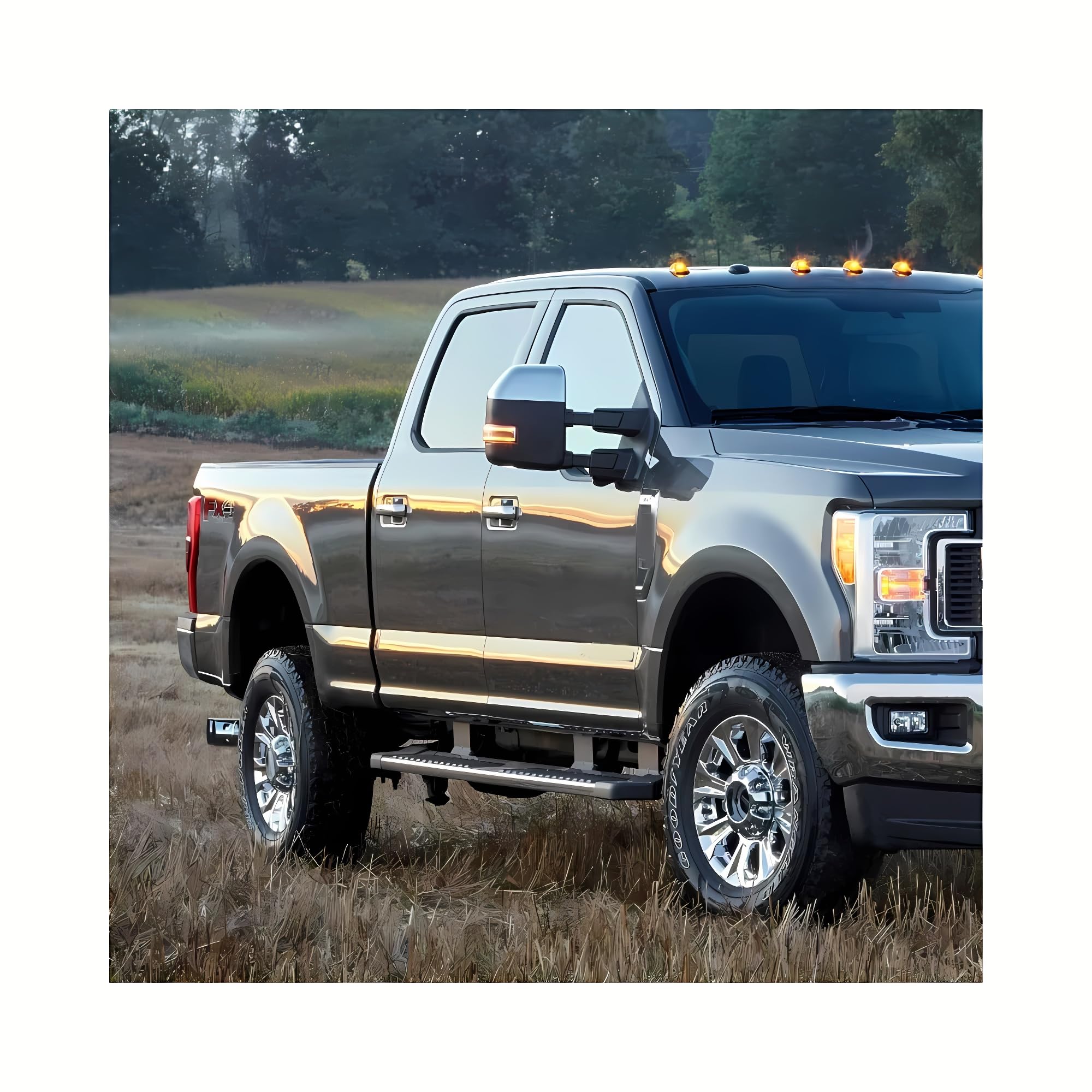 KDOWES chrome caps on truck in driveway showing instant exterior upgrade