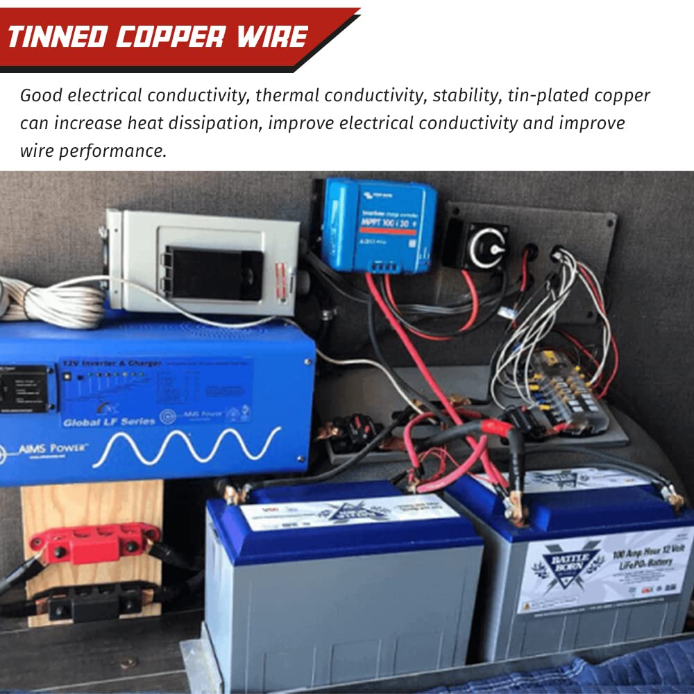 KEDAKEJI cables installed on a boat battery showing saltwater resistance and marine suitability