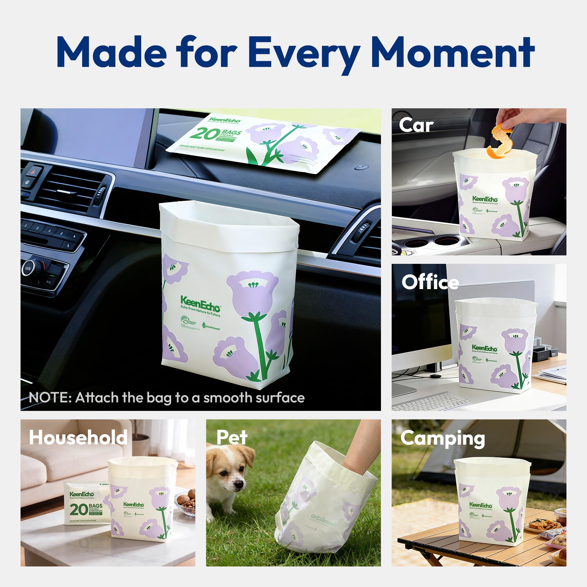 KeenEcho mounted in a car demonstrating tidy containment during travel