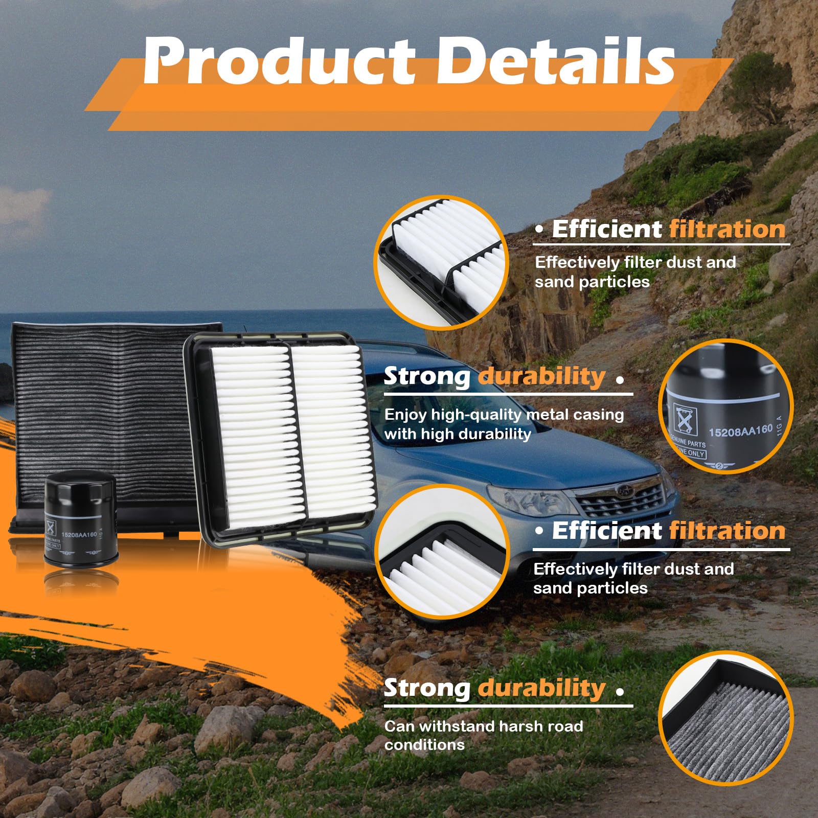 Kefly cabin air filter multi-layer media close-up showing particle capture benefit