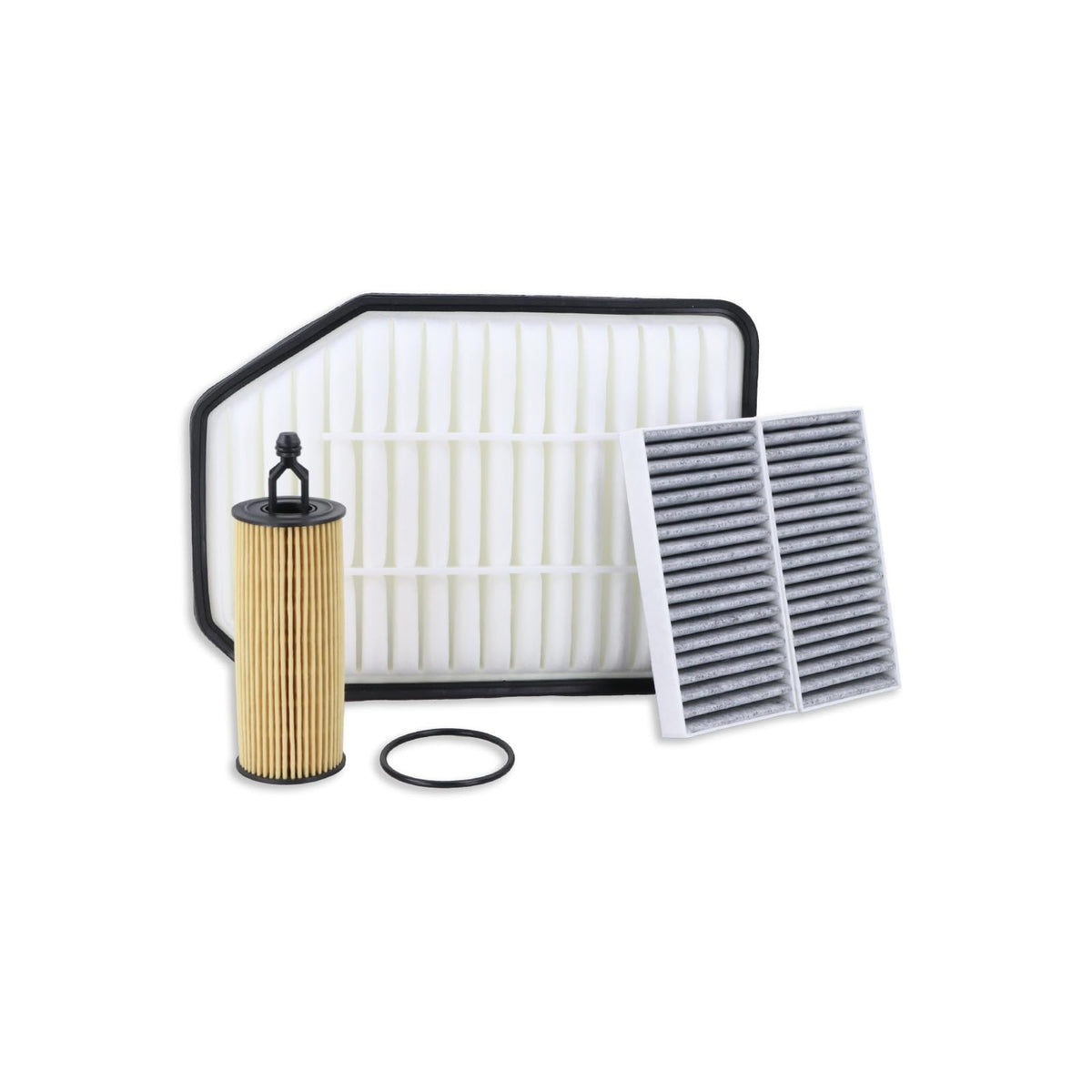 Kefly front packaging showing full three-piece filter kit and convenience
