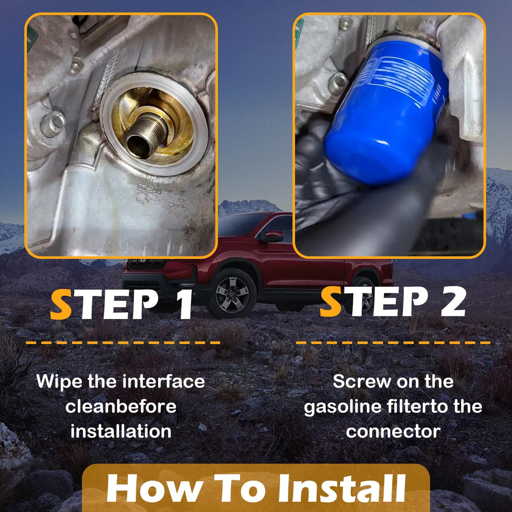 Kefly filter installed under hood demonstrating correct OEM fit and seal