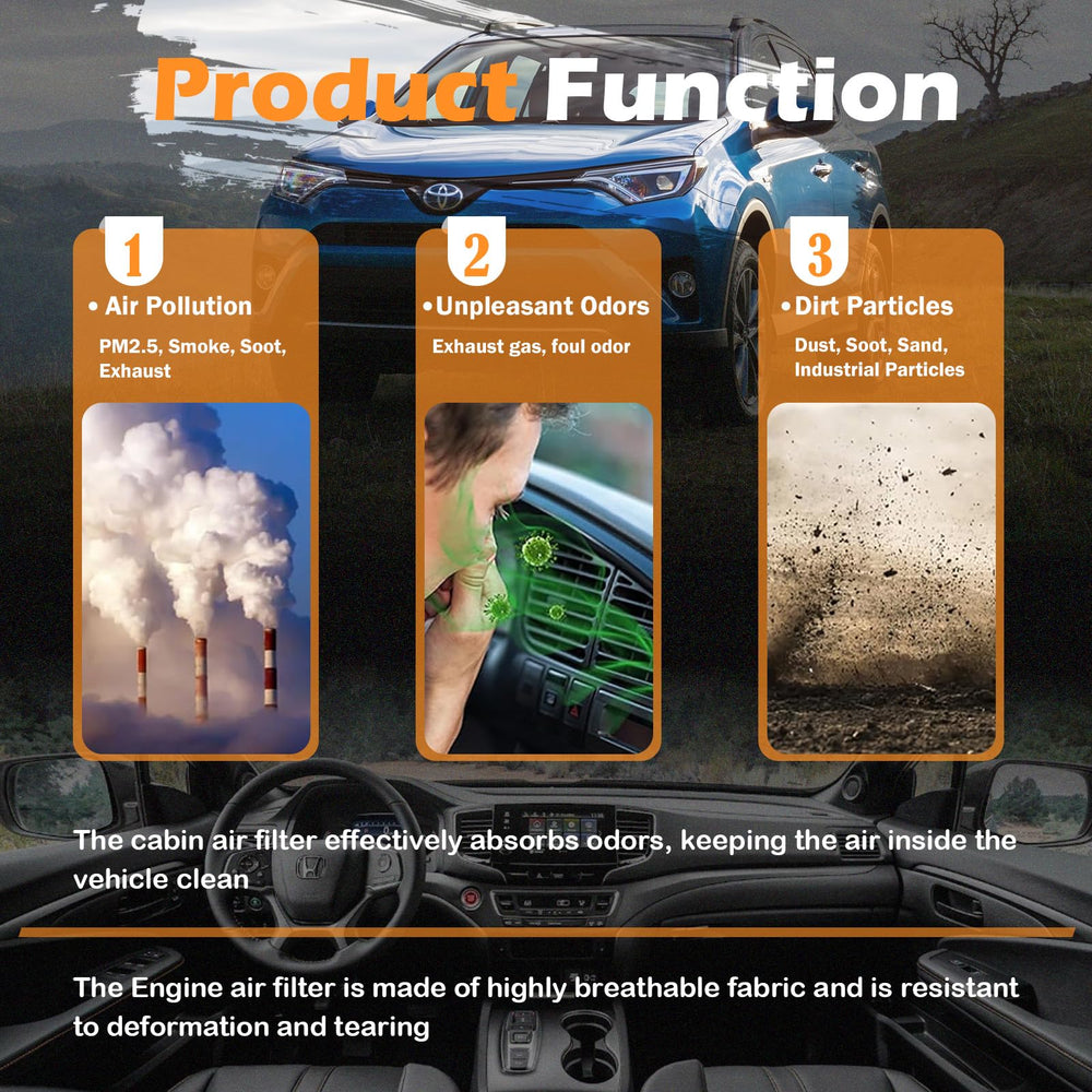 Kefly filters in car interior lifestyle shot conveying fresher cabin air