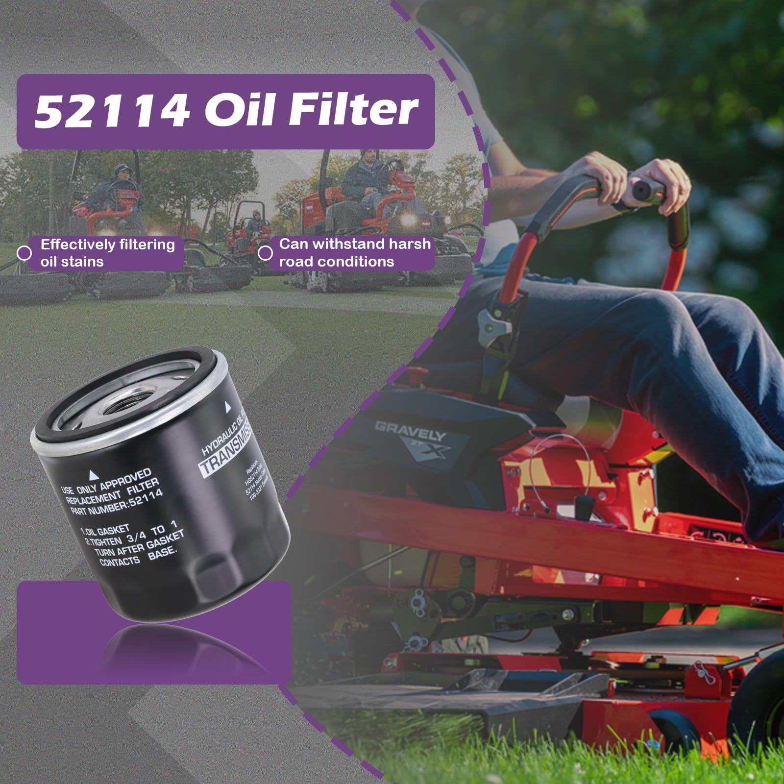 Kefly oil filter threaded base detail showing easy installation advantage