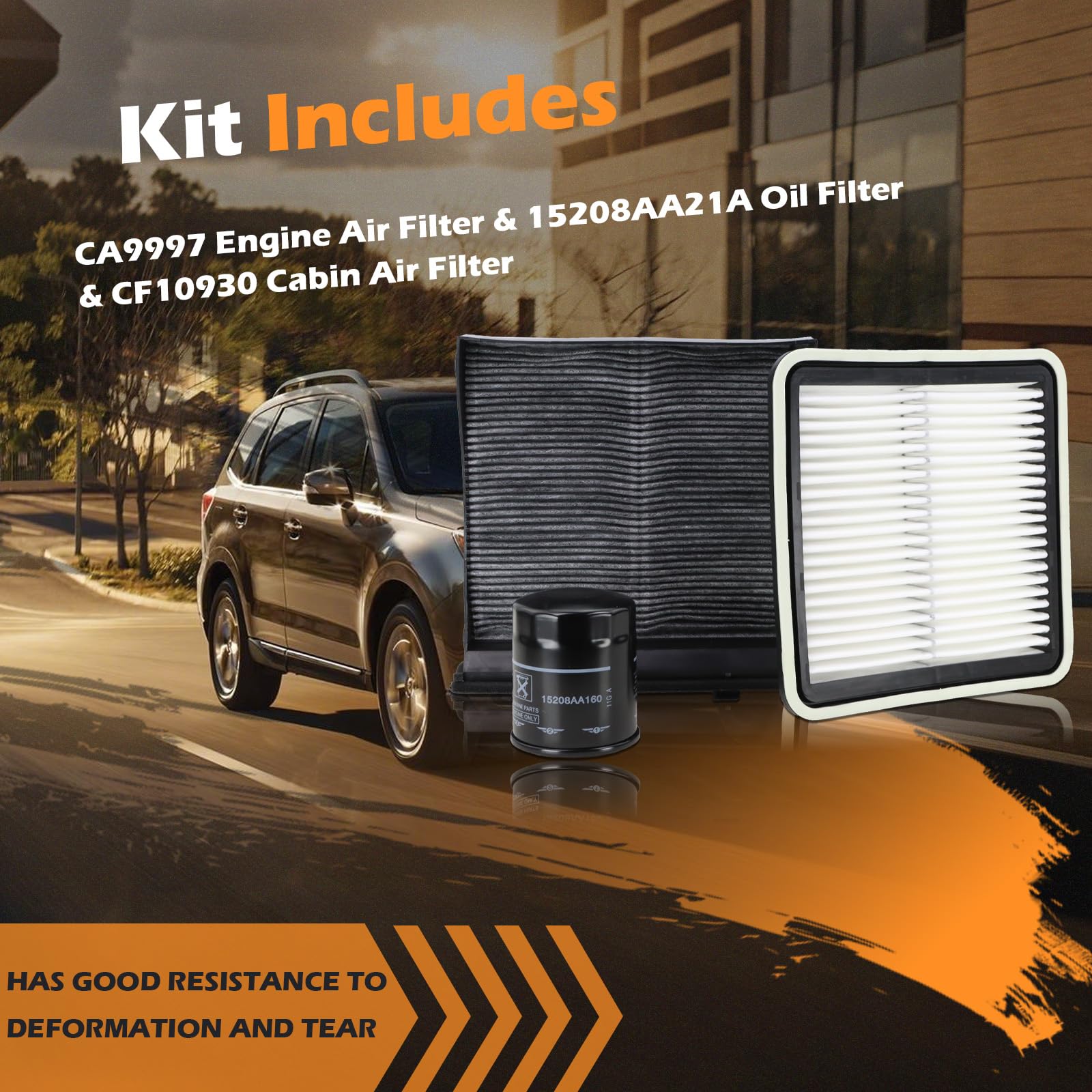 Kefly filter kit next to ruler for size comparison showing accurate fit benefit