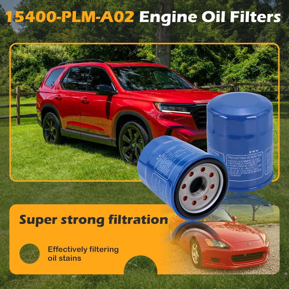 Kefly two-pack layout displaying both filters for convenient oil changes