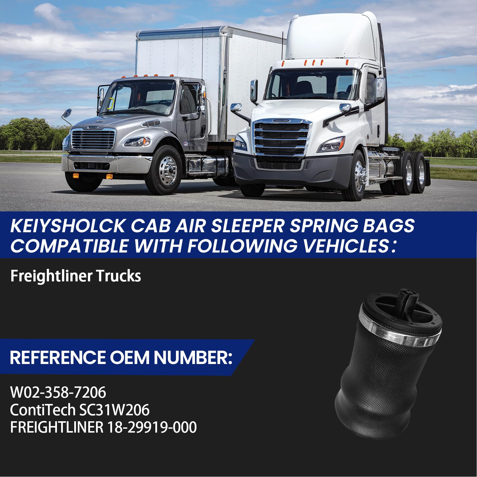 KEIYSHOLCK airbag on truck in road setting showing ride stability benefit