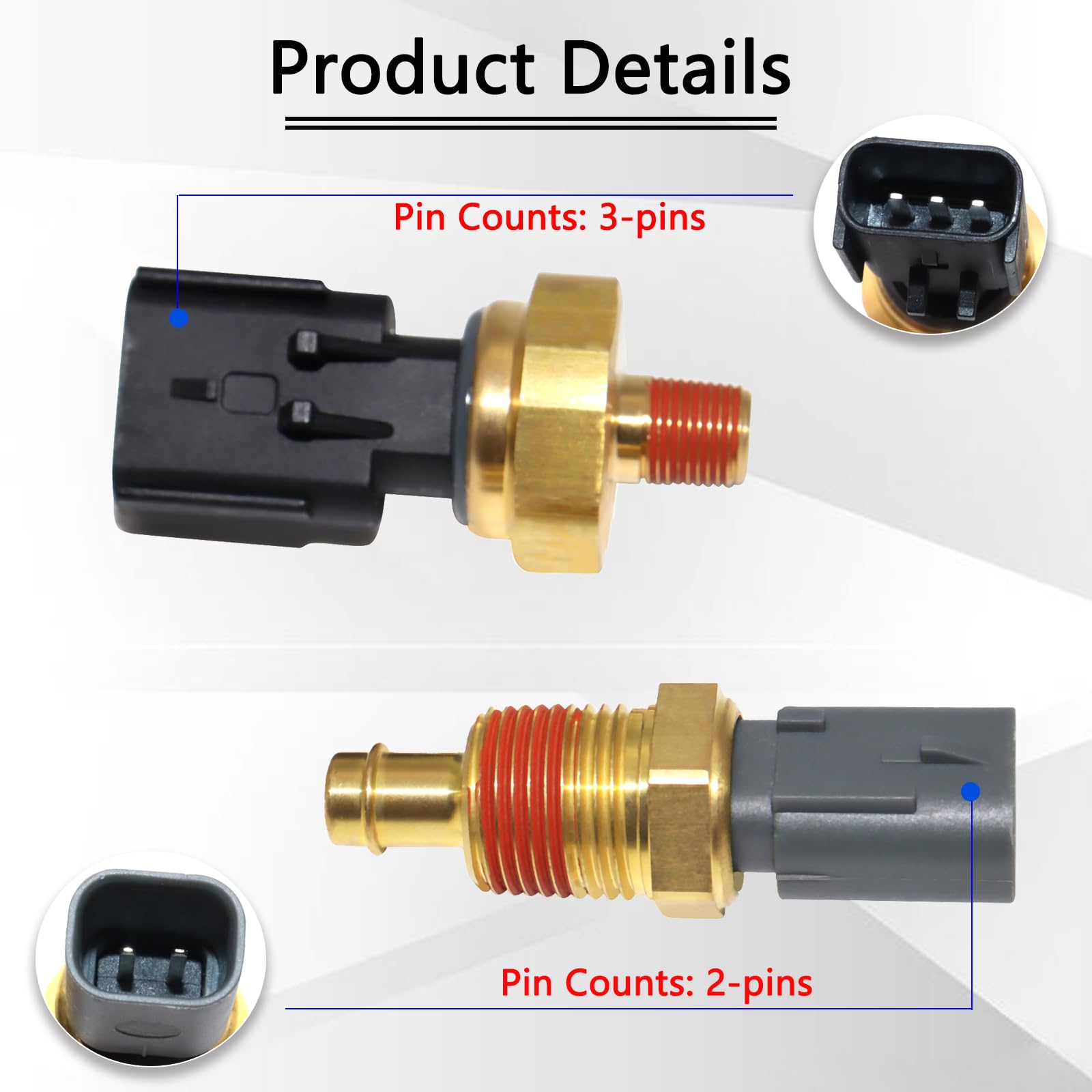 KEJSTED oil pressure sensor close-up showing connector and durable housing for reliable signals
