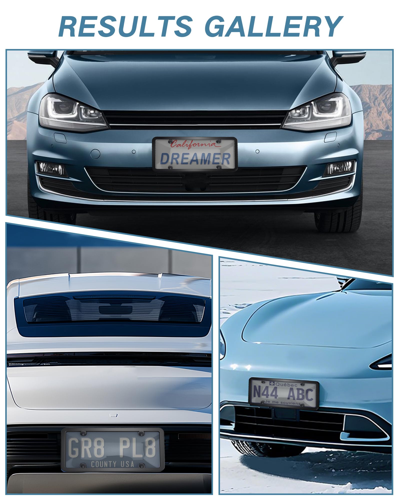 KEKTNP lifestyle driveway shot showing protected plate and improved vehicle finish