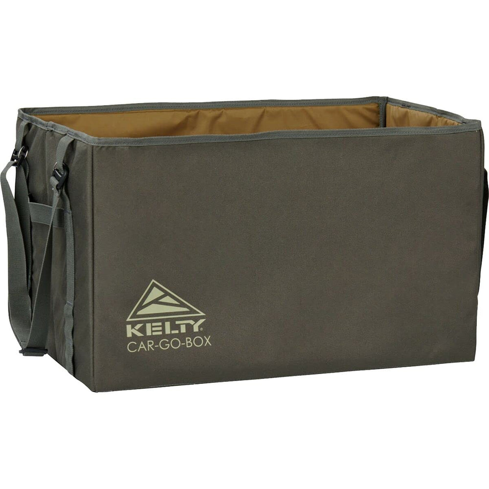 Kelty folded case compactly collapsed to save trunk space and simplify storage