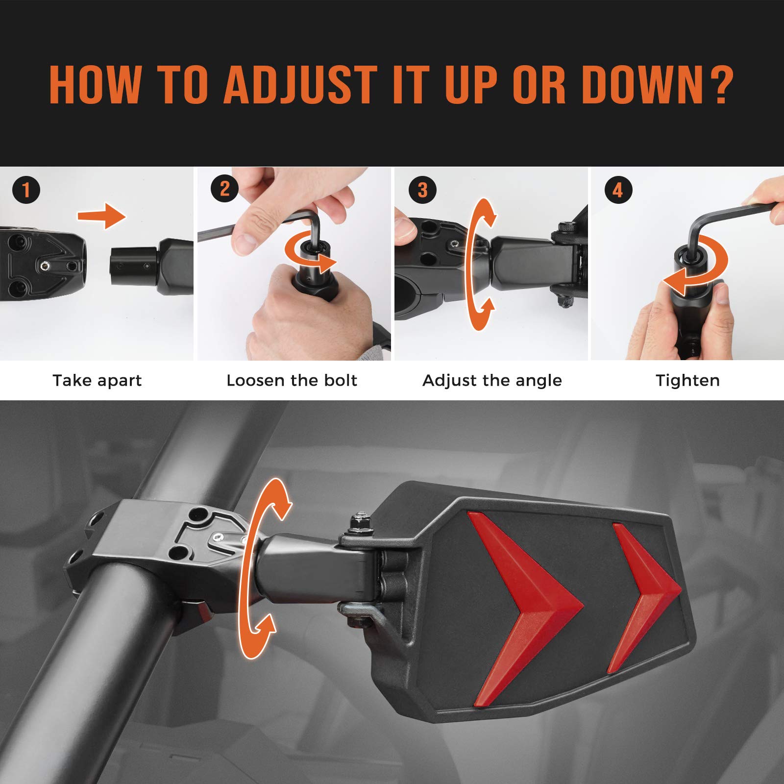 KEMIMOTO adjustable base angled to show multi-axis positioning benefit