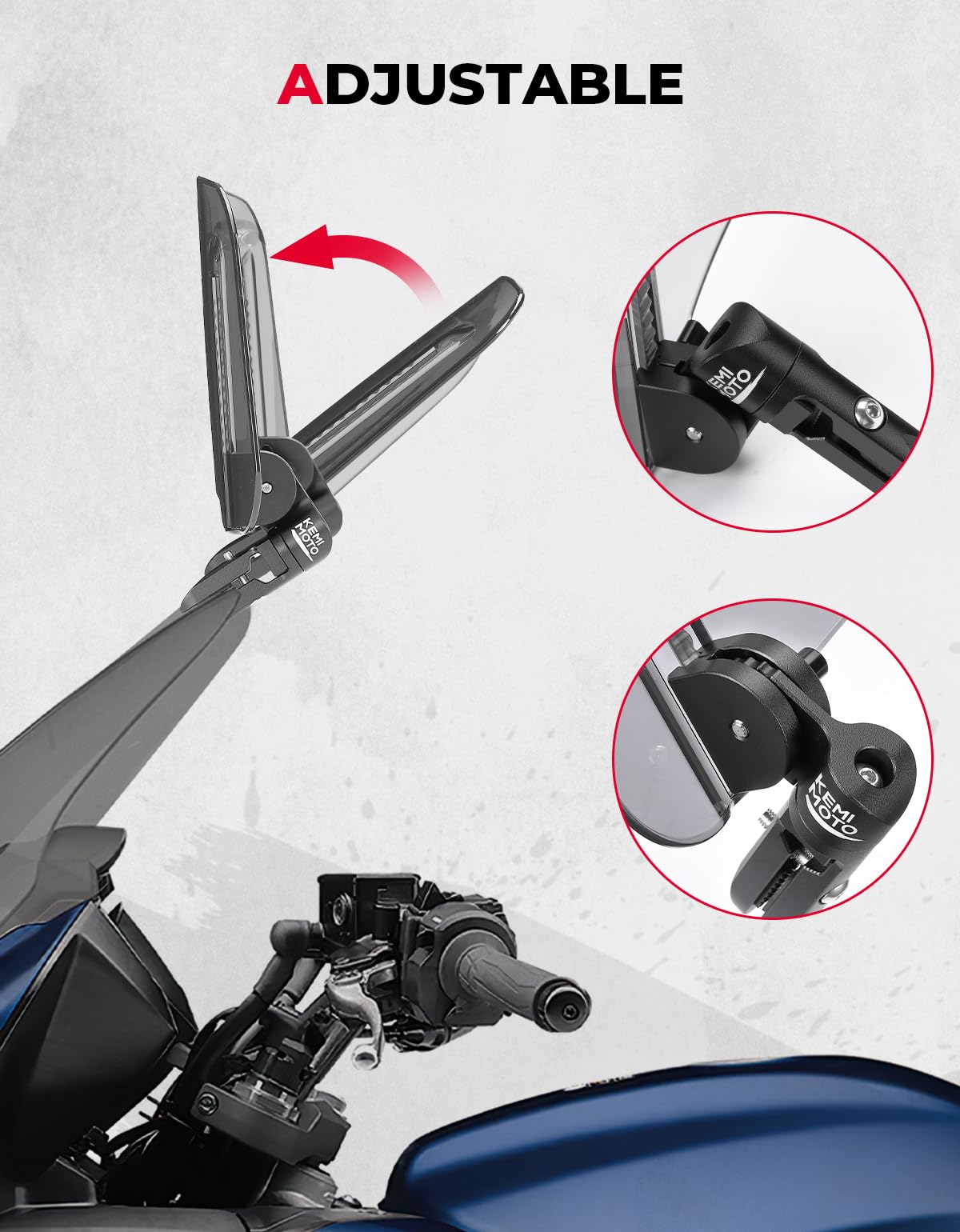 KEMIMOTO angle adjustment close-up enabling personalized airflow control