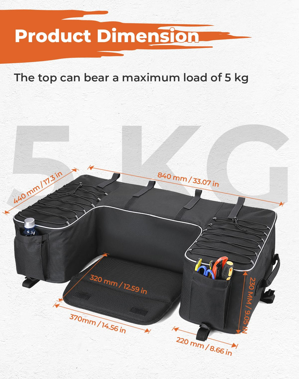 KEMIMOTO top cushion close-up for rider comfort and extra padding