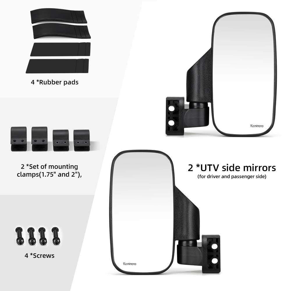 KEMIMOTO center mirror bracket close-up with anti-slip pads for secure fit