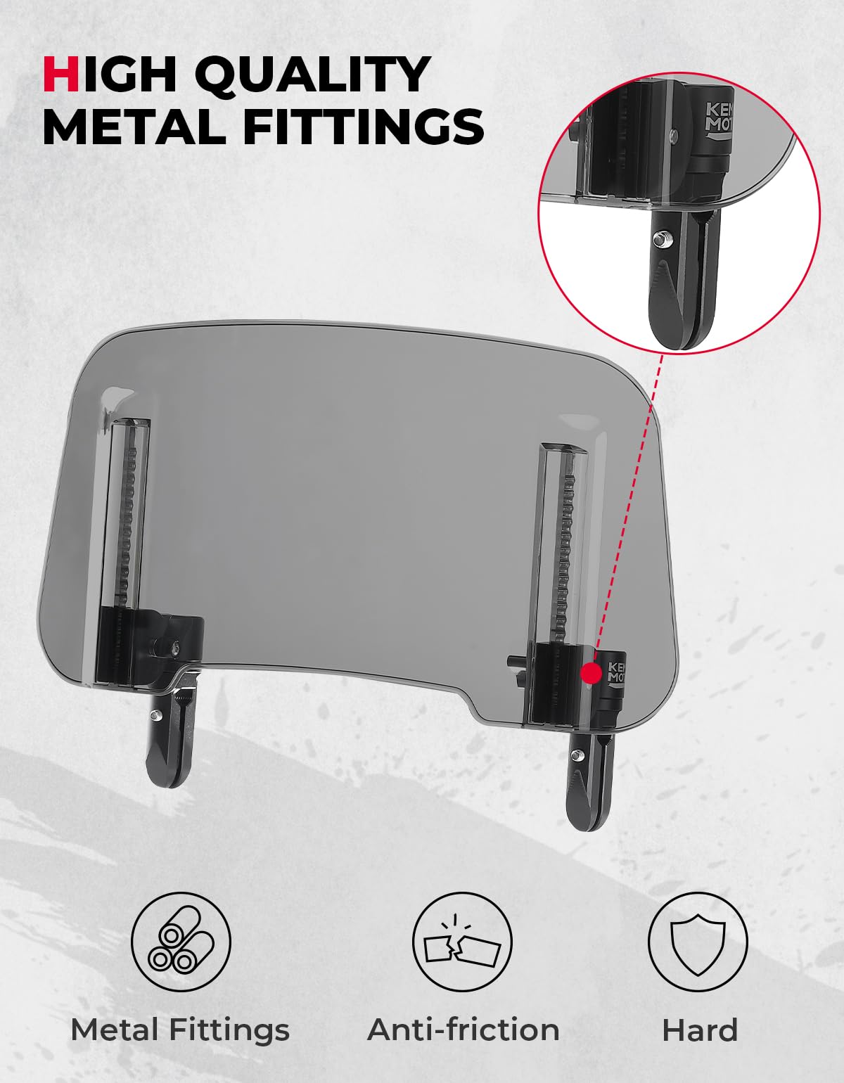 KEMIMOTO close-up of aluminum clamp highlighting stable attachment
