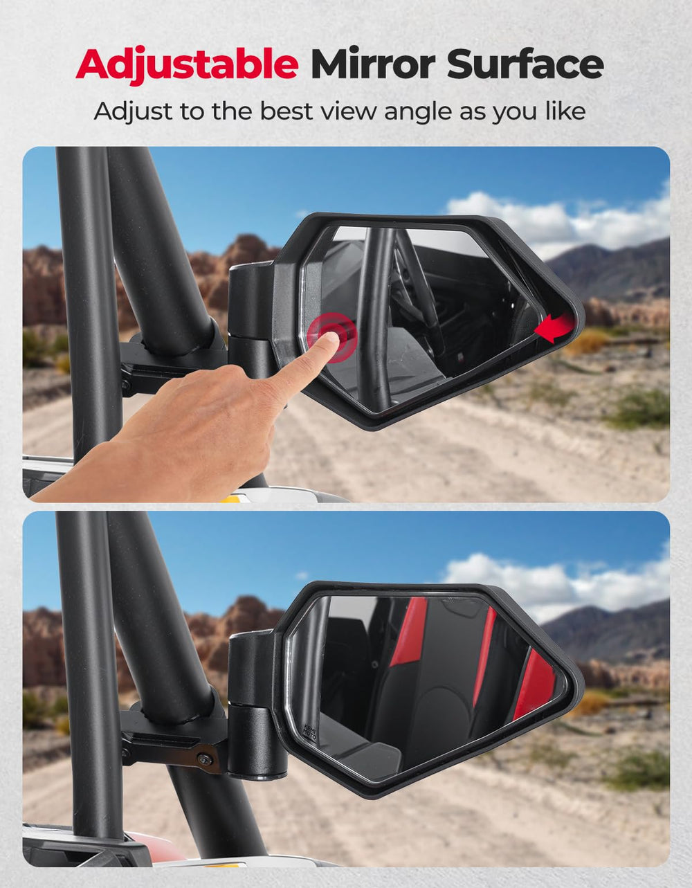 KEMIMOTO convex center mirror leopard shape offering wider view