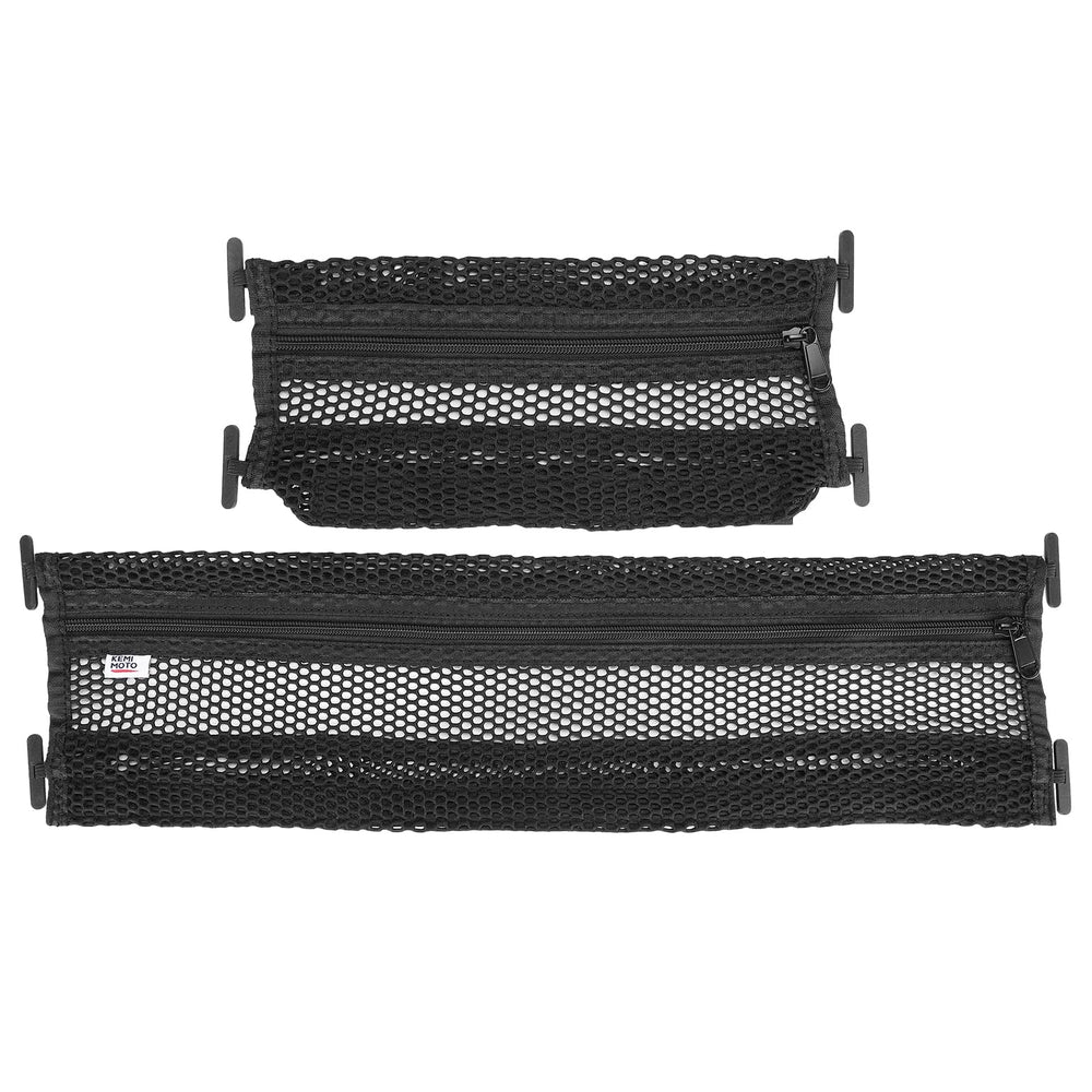 KEMIMOTO dash net in off-road Defender showing tidy gear benefit