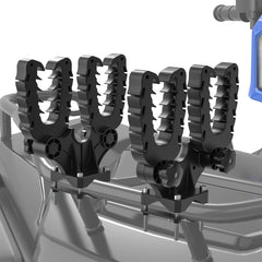 KEMIMOTO front view showing dual holders and secure mounting benefit