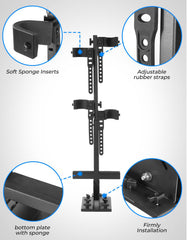 KEMIMOTO elastic rubber straps and fasteners securing a rifle with reduced vibration