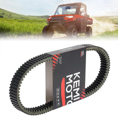 KEMIMOTO front view of replacement belt showing label and fitment benefits