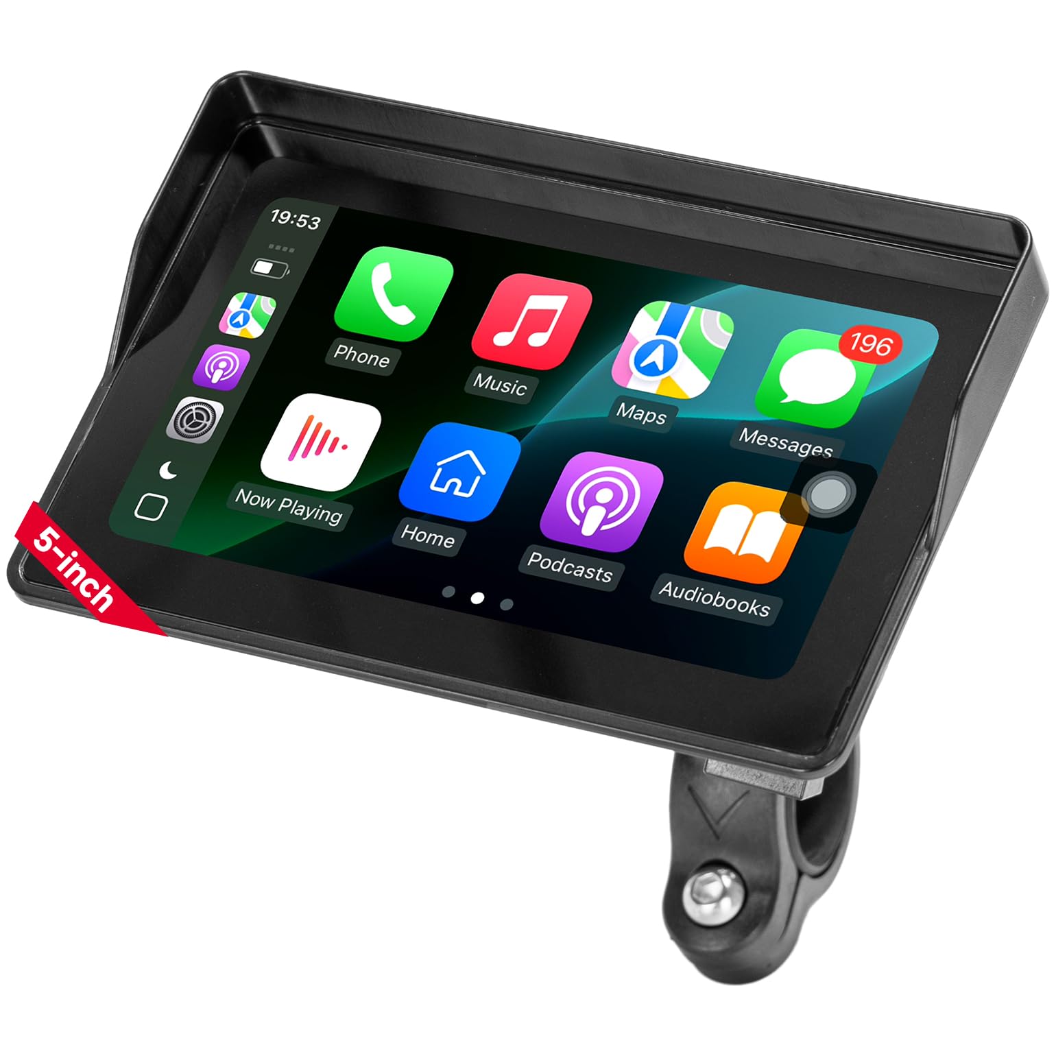 KEMIMOTO front view display mounted on handlebar showing clarity