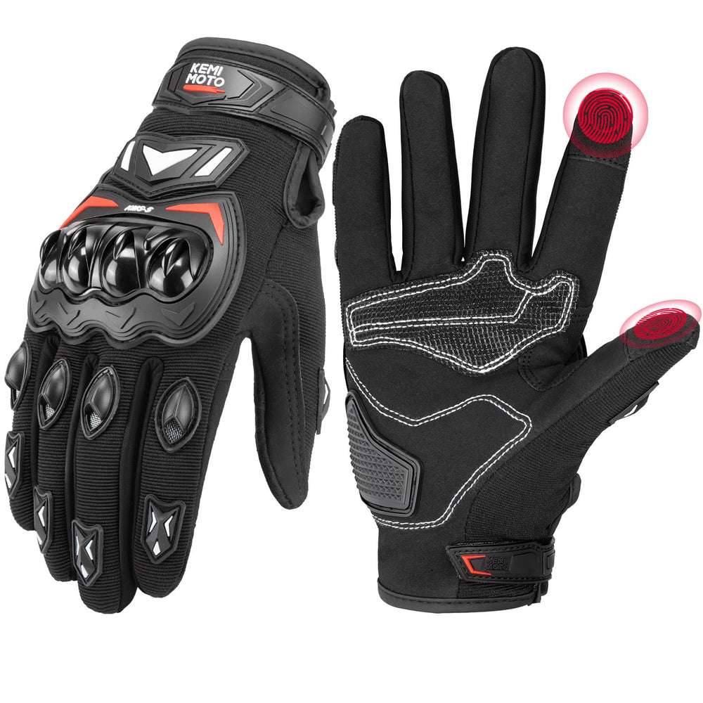 KEMIMOTO front view showing glove fit and styling with improved control