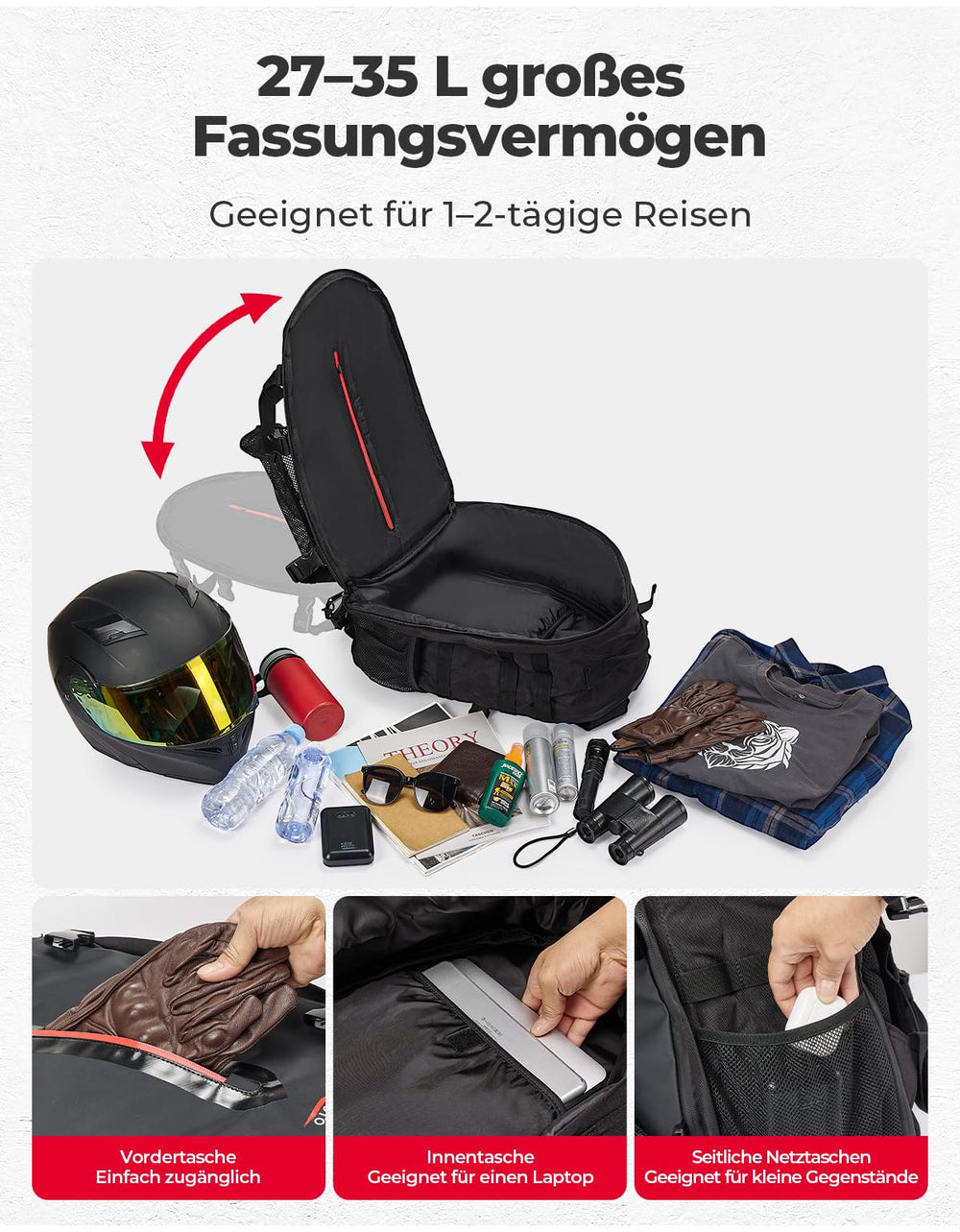 KEMIMOTO hidden net expanded securing extra gear for flexible carrying
