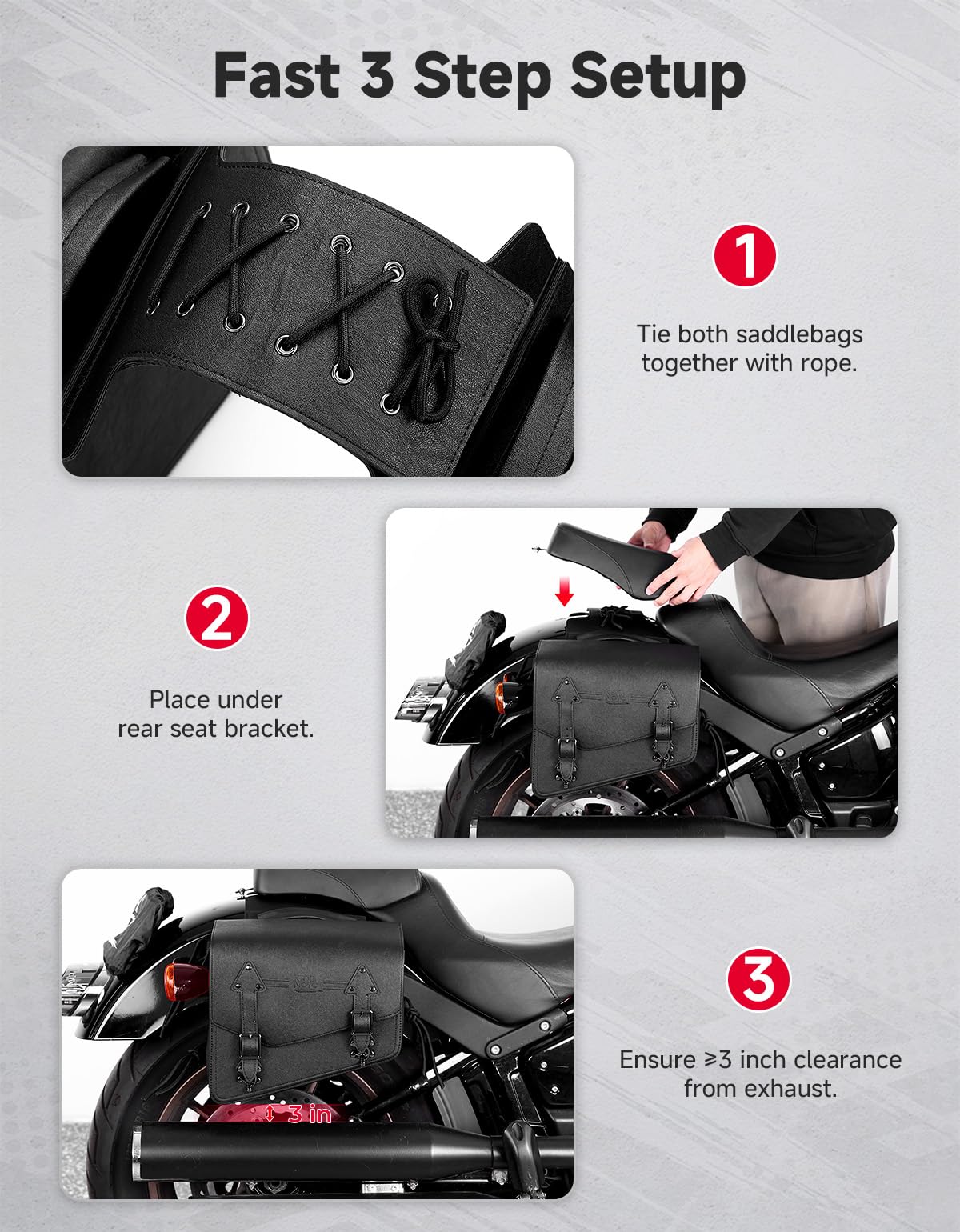 KEMIMOTO included installation hardware and straps for quick mounting