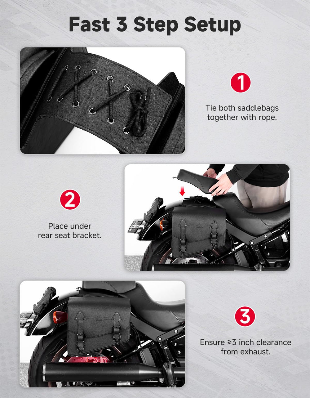 KEMIMOTO included installation hardware and straps for quick mounting