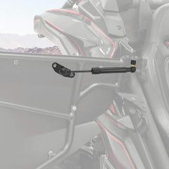KEMIMOTO installed on driver door lifting smoothly, demonstrating hands-free entry benefit